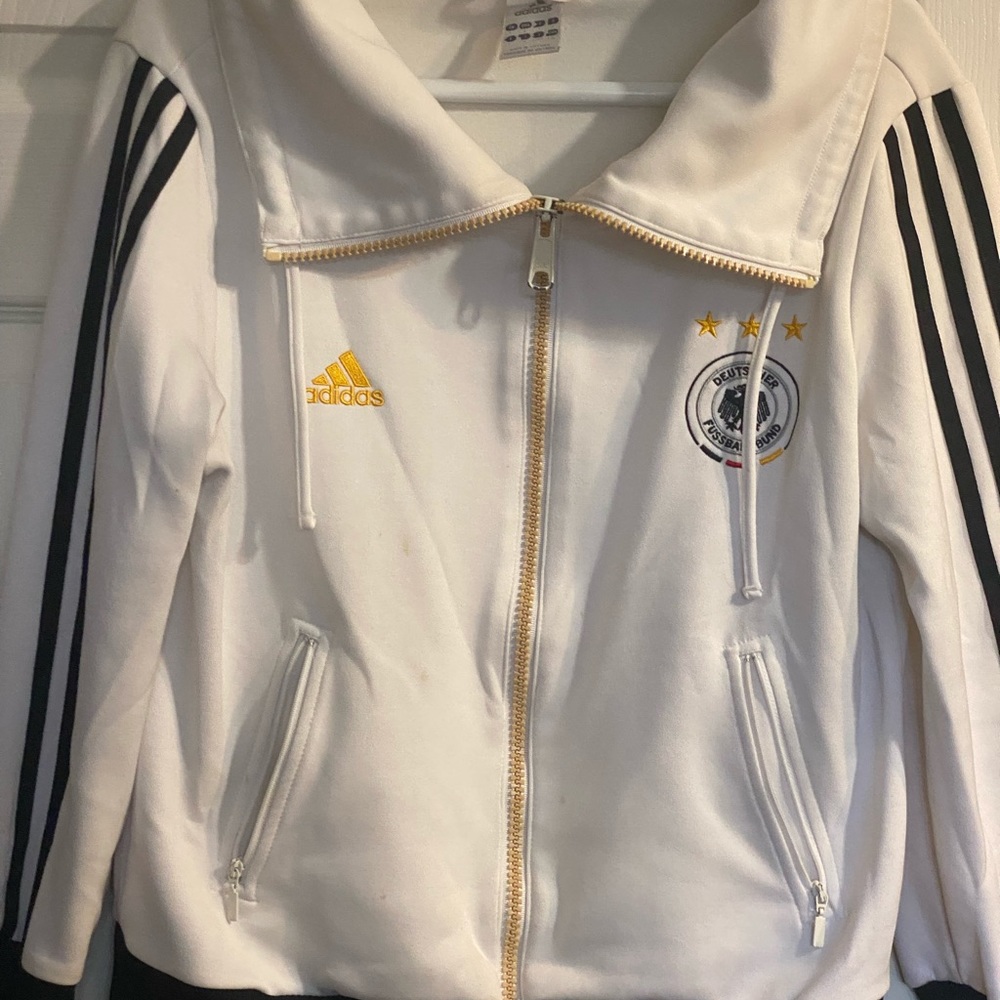 Cowl neck vintage adidas jacket